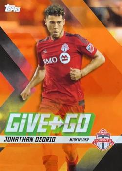 2017 Topps MLS - Give and Go Orange #GG-OG Jonathan Osorio / Sebastian Giovinco Front