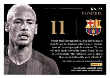 2017 Panini Aficionado - Artist's Proof #77 Neymar Jr Back