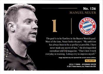 2017 Panini Aficionado - Artist's Proof #136 Manuel Neuer Back