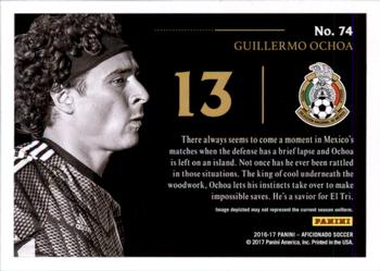 2017 Panini Aficionado - Artist's Proof Bronze #74 Guillermo Ochoa Back