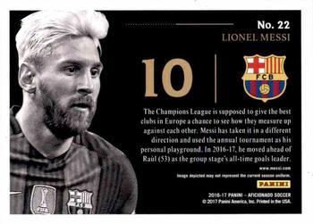 2017 Panini Aficionado - First Kick #22 Lionel Messi Back