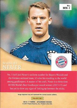 2017 Panini Aficionado - Magic Numbers #MN-1 Manuel Neuer Back
