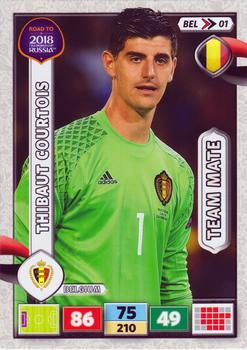 2017 Panini Adrenalyn XL Road to 2018 World Cup #BEL01 Thibaut Courtois Front