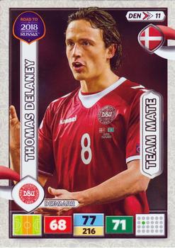2017 Panini Adrenalyn XL Road to 2018 World Cup #DEN11 Thomas Delaney Front