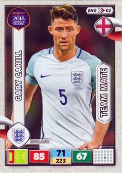 2017 Panini Adrenalyn XL Road to 2018 World Cup #ENG02 Gary Cahill Front