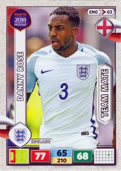 2017 Panini Adrenalyn XL Road to 2018 World Cup #ENG03 Danny Rose Front