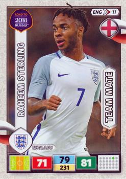 2017 Panini Adrenalyn XL Road to 2018 World Cup #ENG11 Raheem Sterling Front