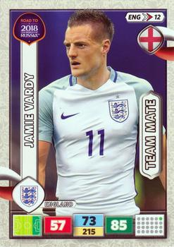 2017 Panini Adrenalyn XL Road to 2018 World Cup #ENG12 Jamie Vardy Front