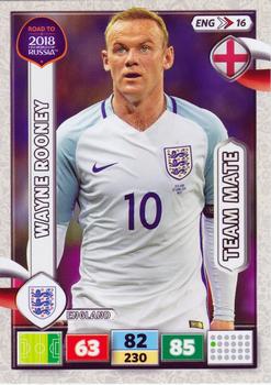 2017 Panini Adrenalyn XL Road to 2018 World Cup #ENG16 Wayne Rooney Front