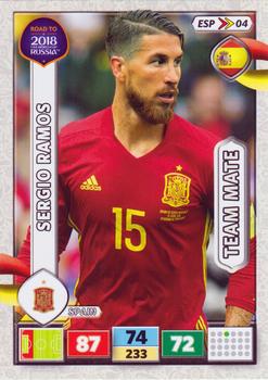 2017 Panini Adrenalyn XL Road to 2018 World Cup #ESP04 Sergio Ramos Front