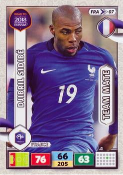 2017 Panini Adrenalyn XL Road to 2018 World Cup #FRA07 Djibril Sidibé Front