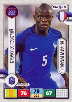 2017 Panini Adrenalyn XL Road to 2018 World Cup #FRA12 N'Golo Kanté Front