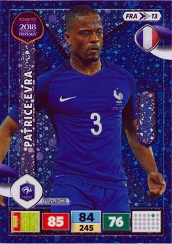 2017 Panini Adrenalyn XL Road to 2018 World Cup #FRA13 Patrice Evra Front