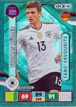 2017 Panini Adrenalyn XL Road to 2018 World Cup #GER06 Thomas Müller Front