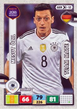 2017 Panini Adrenalyn XL Road to 2018 World Cup #GER12 Mesut Özil Front