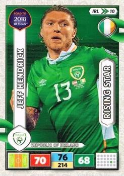 2017 Panini Adrenalyn XL Road to 2018 World Cup #IRL10 Jeff Hendrick Front