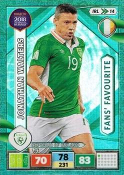 2017 Panini Adrenalyn XL Road to 2018 World Cup #IRL14 Jonathan Walters Front