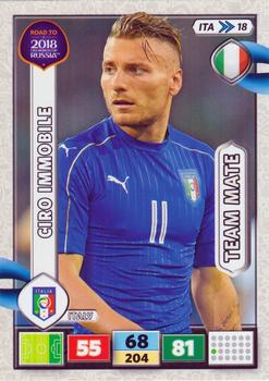 2017 Panini Adrenalyn XL Road to 2018 World Cup #ITA18 Ciro Immobile Front