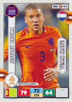 2017 Panini Adrenalyn XL Road to 2018 World Cup #NED04 Jeffrey Bruma Front