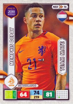 2017 Panini Adrenalyn XL Road to 2018 World Cup #NED16 Memphis Depay Front