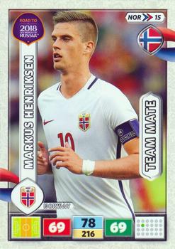2017 Panini Adrenalyn XL Road to 2018 World Cup #NOR15 Markus Henriksen Front