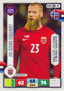 2017 Panini Adrenalyn XL Road to 2018 World Cup #NOR16 Jo Inge Berget Front