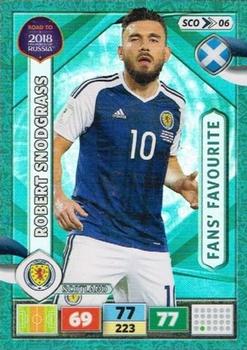 2017 Panini Adrenalyn XL Road to 2018 World Cup #SCO6 Robert Snodgrass Front