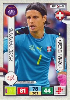 2017 Panini Adrenalyn XL Road to 2018 World Cup #SUI01 Yann Sommer Front