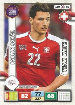 2017 Panini Adrenalyn XL Road to 2018 World Cup #SUI03 Fabian Schär Front