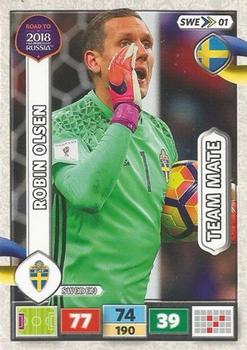 2017 Panini Adrenalyn XL Road to 2018 World Cup #SWE01 Robin Olsen Front