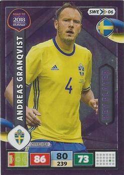 2017 Panini Adrenalyn XL Road to 2018 World Cup #SWE06 Andreas Granqvist Front