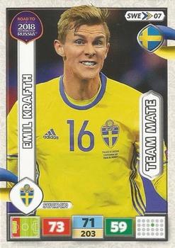2017 Panini Adrenalyn XL Road to 2018 World Cup #SWE07 Emil Krafth Front