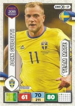 2017 Panini Adrenalyn XL Road to 2018 World Cup #SWE17 John Guidetti Front