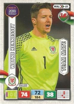 2017 Panini Adrenalyn XL Road to 2018 World Cup #WAL01 Wayne Hennessey Front