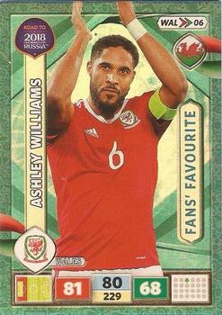 2017 Panini Adrenalyn XL Road to 2018 World Cup #WAL06 Ashley Williams Front