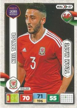2017 Panini Adrenalyn XL Road to 2018 World Cup #WAL07 Neil Taylor Front
