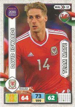 2017 Panini Adrenalyn XL Road to 2018 World Cup #WAL12 David Edwards Front