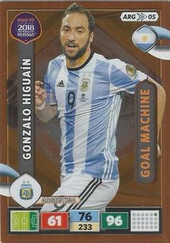 2017 Panini Adrenalyn XL Road to 2018 World Cup #ARG05 Gonzalo Higuain Front