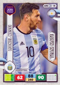 2017 Panini Adrenalyn XL Road to 2018 World Cup #ARG18 Lionel Messi Front