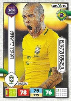 2017 Panini Adrenalyn XL Road to 2018 World Cup #BRA02 Dani Alves Front