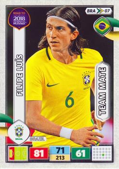 2017 Panini Adrenalyn XL Road to 2018 World Cup #BRA07 Filipe Luis Front