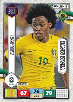 2017 Panini Adrenalyn XL Road to 2018 World Cup #BRA12 Willian Front