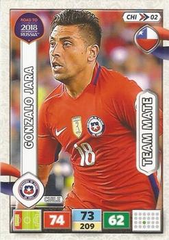 2017 Panini Adrenalyn XL Road to 2018 World Cup #CHI02 Gonzalo Jara Front