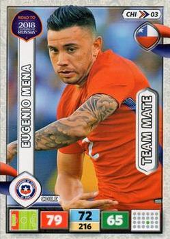 2017 Panini Adrenalyn XL Road to 2018 World Cup #CHI03 Eugenio Mena Front
