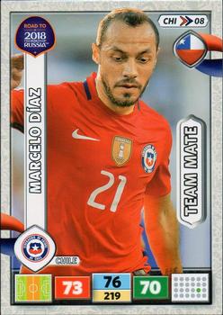 2017 Panini Adrenalyn XL Road to 2018 World Cup #CHI08 Marcelo Diaz Front
