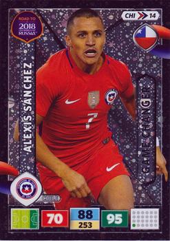 2017 Panini Adrenalyn XL Road to 2018 World Cup #CHI14 Alexis Sanchez Front