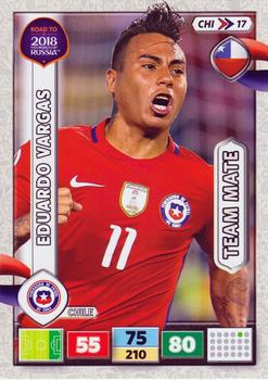 2017 Panini Adrenalyn XL Road to 2018 World Cup #CHI17 Eduardo Vargas Front