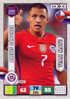 2017 Panini Adrenalyn XL Road to 2018 World Cup #CHI18 Alexis Sanchez Front