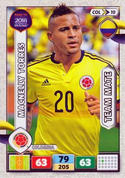 2017 Panini Adrenalyn XL Road to 2018 World Cup #COL10 Macnelly Torres Front