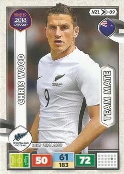 2017 Panini Adrenalyn XL Road to 2018 World Cup #NZL09 Chris Wood Front